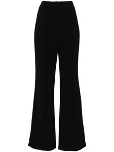 Креповые брюки Elie Saab с декоративной отстрочкой, черный