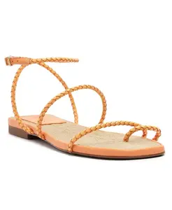 Женские плоские сандалии Kaya из соломки Schutz, оранжевый