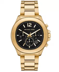 Мужские часы Sage Chronograph с золотистым покрытием из нержавеющей стали, 42 мм Michael Kors