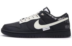 Кроссовки для скейтбординга Dunk унисекс с низким верхом черного/бежевого/серебристого цвета Nike