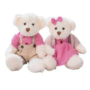 Мягкая и милая пара плюшевых кукол Тедди Беар, высота 30 см, длина 30 см Mise