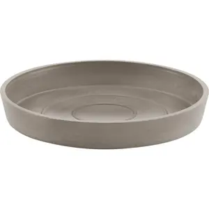 ECOPOTS Подставка для цветочного горшка «ROUND SAUCER Taupe», ШxГxВ: 18x18x2,5 см, серо-коричневый