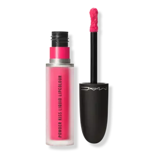 Жидкая помада Powder Kiss, стойкая помада MAC, Billion $ Smile (bright fluorescent pink)