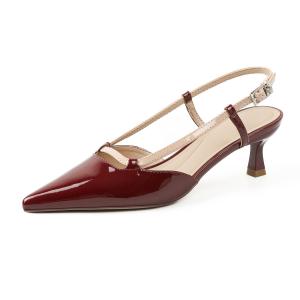 Varib Тонкие каблуки на шпильке 5 см женские бордовые, цвет Burgundy