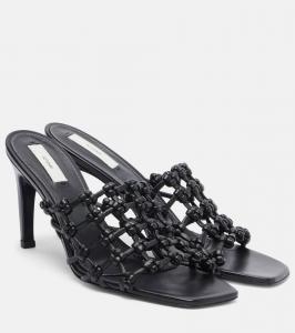 Плетёные кожаные сандалии Toteme, Black 001