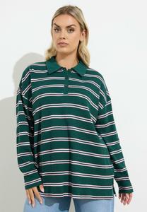 Поло Yours Clothing Polo shirt, Teal/Dark Green