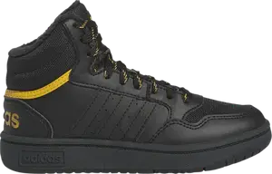 Кроссовки Hoops 3.0 Mid J 'Black Preloved Yellow', черный