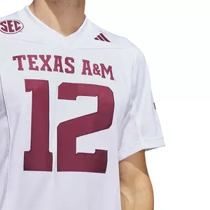 Мужская белая футбольная майка Adidas Texas A&M Aggies Premier Replica