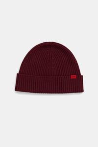 Шерстяная шапка Hugo, бордовый