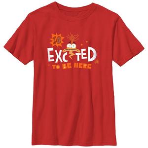 Футболка Disney's Inside Out 2 с рисунком для мальчиков, красный