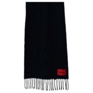 Вязаный шарф с нашивкой и логотипом Hugo Hugo Boss, marine синий