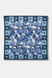 Хлопковый шарф Moschino, синий