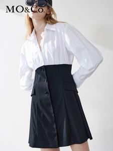 Платье-рубашка Moco с высокой талией, белый