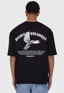 Футболка с принтом HEAVY PEAVE DOVE Dropsize, черный