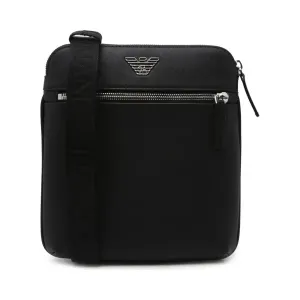 Сумка мужская Emporio Armani на молнии с логотипом бренда, черный