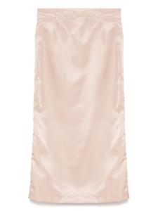 A.M.G. юбка миди с разрезом, розовый