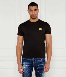 Футболка мужская Kenzo облегающего кроя с цветком, черный