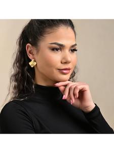 Adeliás Женские серьги - серьги-гвоздики из нержавеющей стали в золотом исполнении