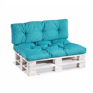 Подушки для поддонов, подушки для садовых диванов, стеганые подушки, наполненные гранулированным пенополиуретаном, много цветов и размеров PPI (подушка сиденья 120x50, стеганая небесно-голубая)