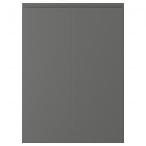 Комплект угловых нижних шкафов с 2 дверцами, левый, темно-серый, 25x70 см IKEA Voxtorp
