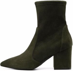 Женские ботильоны YDN с заостренным носком, эластичные, на среднем блочном каблуке, до середины голени, удобные для ходьбы, размеры 4-15 US, Darkgreen