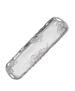 Алюминиевый продолговатый поднос для винограда Designs Arthur Court, silver