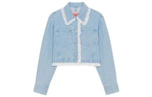 Kenzo Укороченные женские пальто с синим лацканом, средней длины