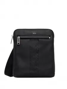 Сумка на плечо с тиснённым логотипом Boss, черный