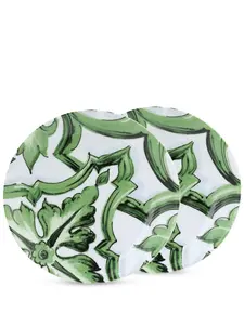 Набор из двух десертных тарелок, 17 см, Dolce & Gabbana, зеленый