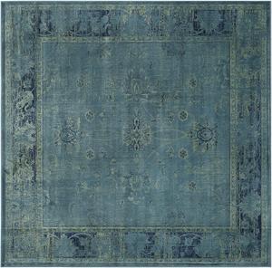 Ковер SAFAVIEH, 183 x 183 см, Vintage Collection, Turquoise & Multi, дизайн Oriental Distressed Viscose, идеально для помещений с высокой проходимостью в гостиной, спальне (VTG117-2220)