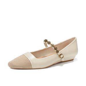 Bamiti Как по ровной земле повседневные однотонные туфли на 2 см женские экрю, цвет Ecru