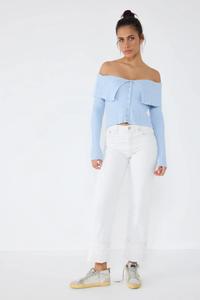 No Matter What Вязаный кардиган светло-голубого цвета