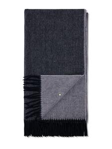 Hey Marly Шерстяной шарф "Классика" в черно-сером цвете - (Д)250 x (Ш)65 см
