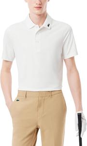 Мужская спортивная поло Lacoste Regular Fit с защитой от ультрафиолета для гольфа, White
