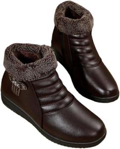 Женские зимние теплые ботинки с молнией, с противоскользящей подошвой, подходят для повседневного использования, удобные, мягкие. Fusecottc, Red