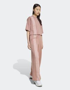 Широкие брюки Adidas Originals Off с тремя полосками в теплом цвете глины