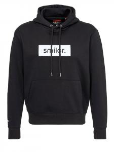 Smiler. Веселая толстовка с капюшоном черного цвета
