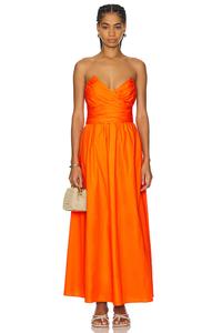 Платье миди цвета солнца Line & Dot, красный