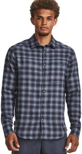 Under Armour мужская фланелевая рубашка на пуговицах Tradesman Flex, (044) Downpour Gray/Gravel/Downpour Gray