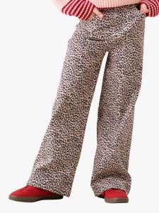 Детские джинсы с сердечком на кармане в леопардовом принте Angel & Rocket, Brown