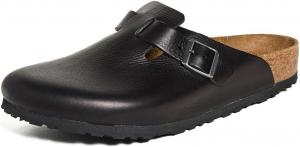 Мужские сабо Birkenstock Boston Vintage с широкой подошвой, черный