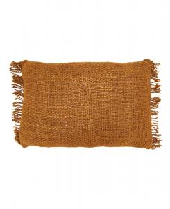 Декоративная подушка с бахромой и пуховым наполнителем, 40 см x 60 см Saro Lifestyle, Rust