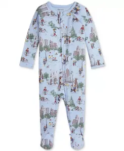 Комбинезон с принтом для мальчиков Polo Ralph Lauren, синий