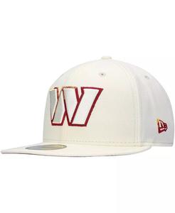 Мужская кремовая шляпа Washington Commanders Chrome Color Dim 59FIFTY Fitted New Era