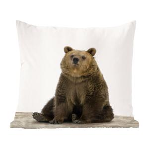 MuchoWow Магазин анималистических принтов - Детская с принтом «Сидящий медведь» - 45x45 см - Чехлы на подушки - Чехлы для декоративных подушек - Чехлы для декоративных подушек