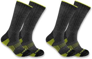 Carhartt мужские SB2072M Midweight синтетико-шерстяные носки для ботинок 2 шт, Charcoal Heather