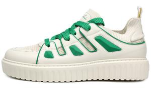 Кеды мужские, обувь для скейтбординга низкая абрикосовый/зеленый Satchi