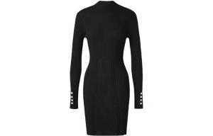 KARL LAGERFELD Длинное платье с рукавами Женское Черное KARL LAGERFELD / Karl Lagerfeld Jeans