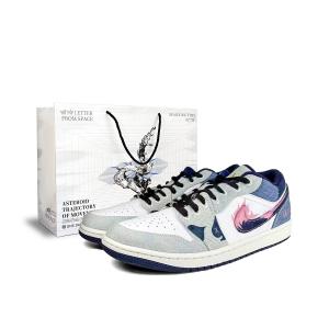 Jordan Кроссовки Air 1 Vintage Unisex низкие White/Blue/Black