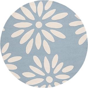 Ковер SAFAVIEH, 183 x 183 см, Kids Collection, Light Blue & Ivory, ручная работа из шерсти, цветочный дизайн, идеально для гостиной, столовой, спальни (SFK914L)